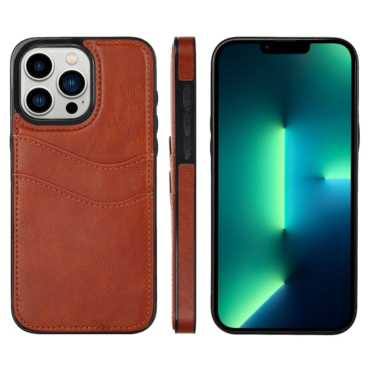 Litchi Leather Skin Card Slots Phone Case, Series 3