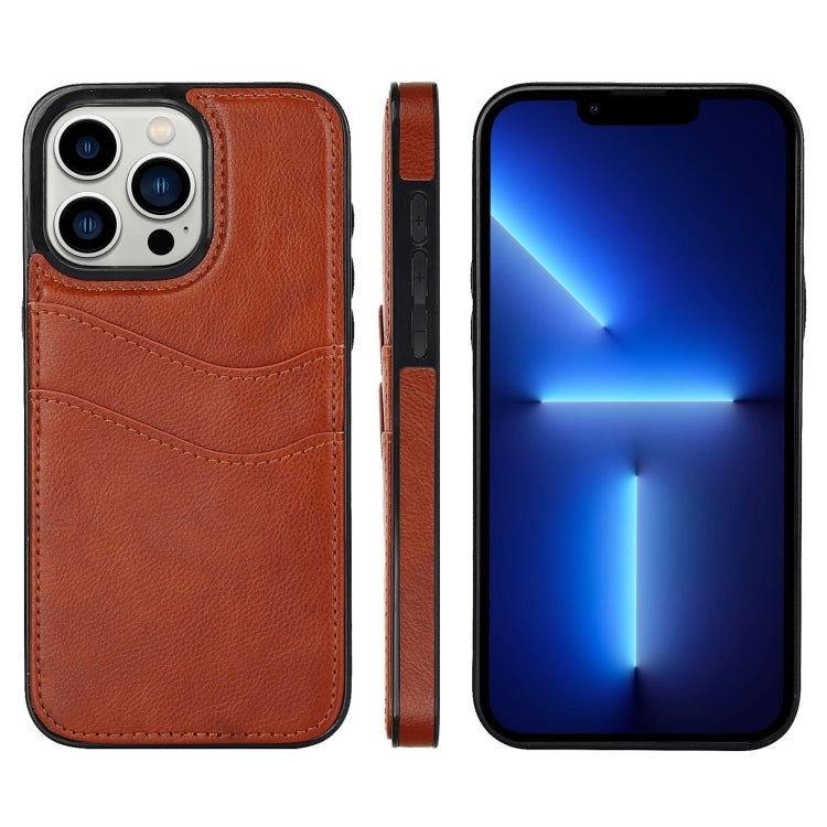 Litchi Leather Skin Card Slots Phone Case, Series 1