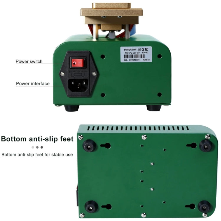 BEST B-918A 7 inch 110V Vacuum Pump LCD Screen Rotary Heating Platform Separator