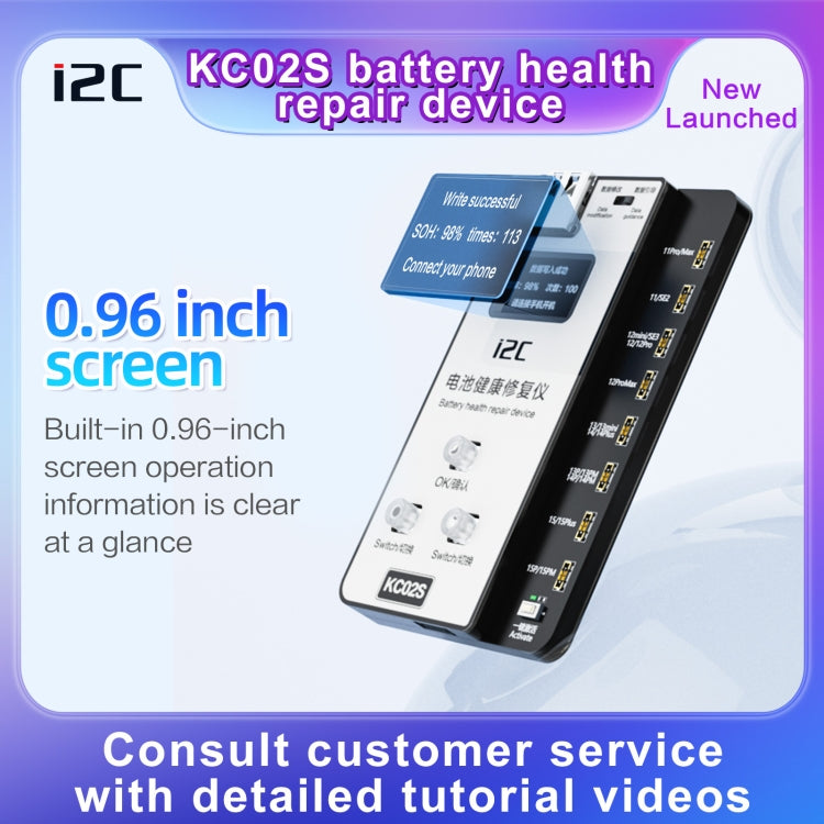 i2C KC02S Battery Health Recovery Device Activation Instrument For iPhone 11-15 Series My Store