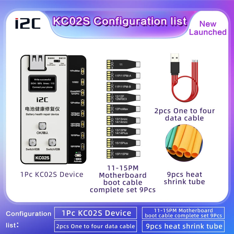 i2C KC02S Battery Health Recovery Device Activation Instrument For iPhone 11-15 Series My Store