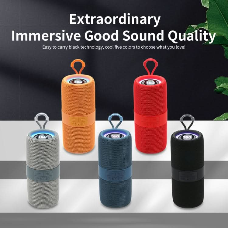 T&G TG-671 Portable Wireless 3D Stereo Subwoofer Speaker with FM/USB/LED