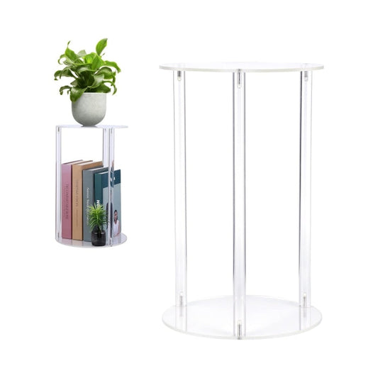 Dual Layer Acrylic Plant Flower Pot Stand Home Living Room Decoration