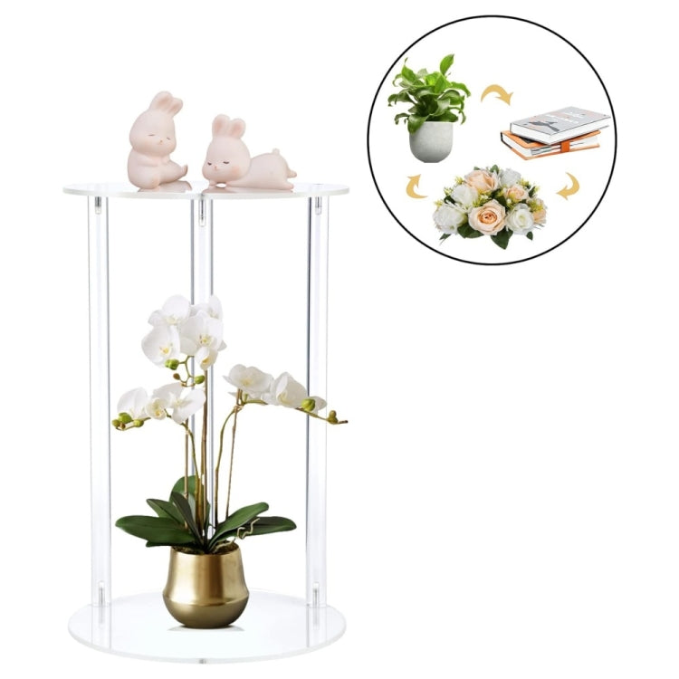 Dual Layer Acrylic Plant Flower Pot Stand Home Living Room Decoration My Store