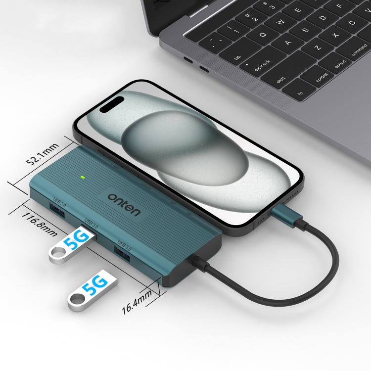 Onten UC961 9 in 1 USB-C / Type-C Multi-function HUB Docking Station