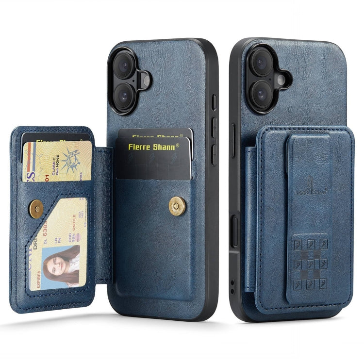 Fierre Shann Oil Wax Cow Leather Card Holder Back Phone Case, Series 2