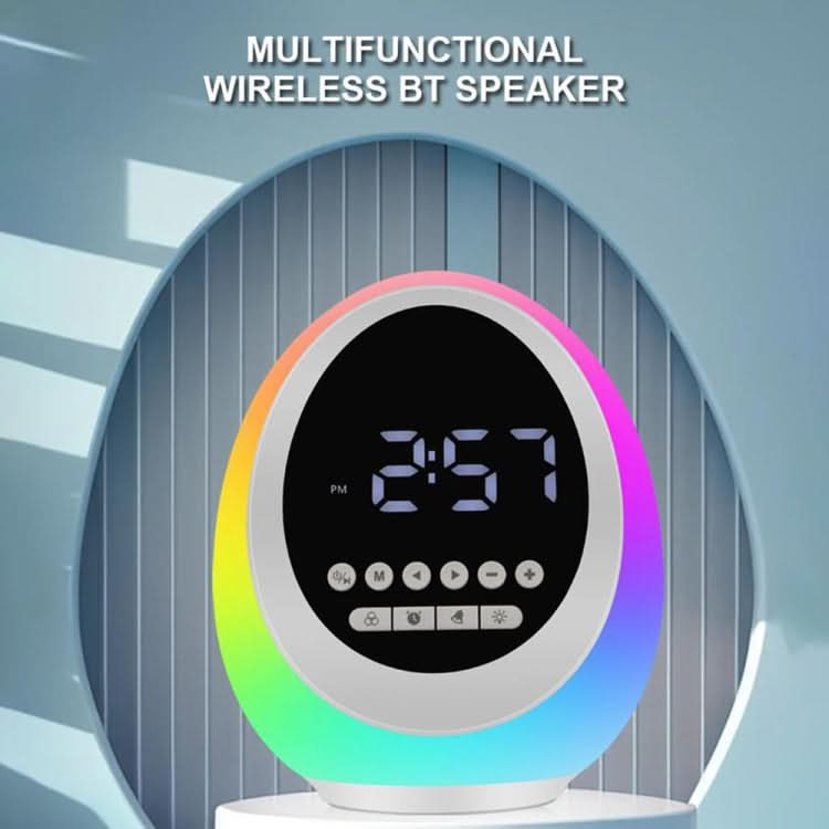 P13 Multifunctional RGB Wireless Bluetooth Speaker with Colorful Lights & Alarm & Clock