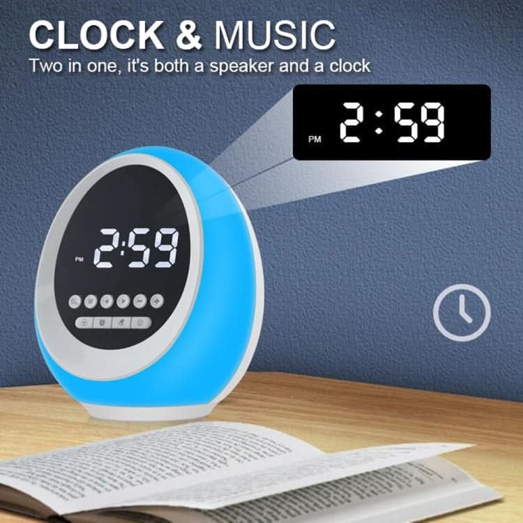 P13 Multifunctional RGB Wireless Bluetooth Speaker with Colorful Lights & Alarm & Clock