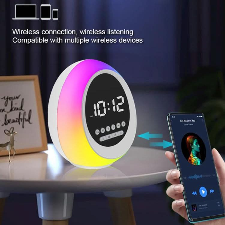 P13 Multifunctional RGB Wireless Bluetooth Speaker with Colorful Lights & Alarm & Clock