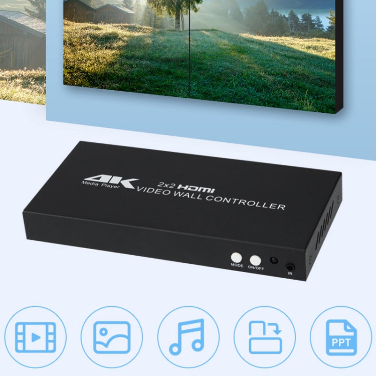 XP02 4K 2x2 HDMI Video Wall Controller Multi-screen Splicing Processor My Store