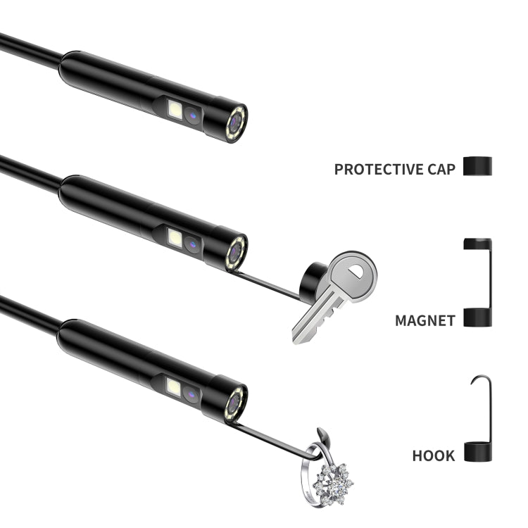 AN112 8mm Double Lenses HD Industry Endoscope Type-C + Micro USB + 8 Pin Connection Reluova