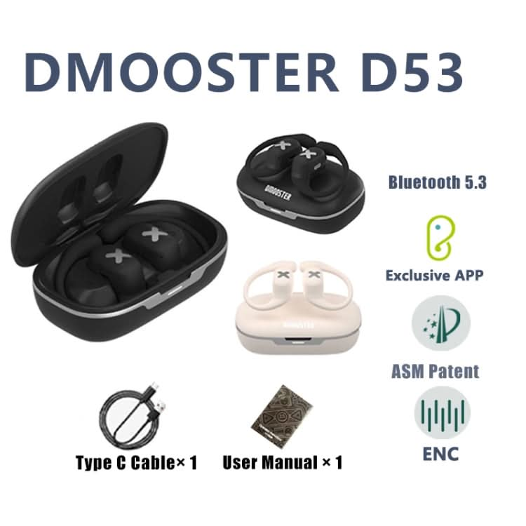 D MOOSTER D53 OWS Ear-Mounted ENC Bluetooth Earphones