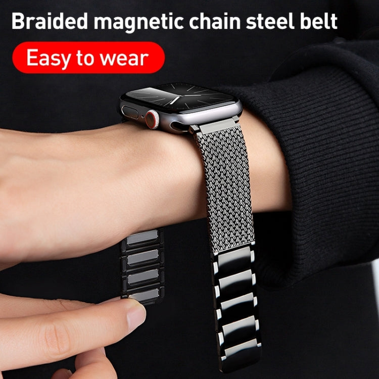 Magnetic Clasp Braided Chain Stainless Steel Watch Band, Series 1