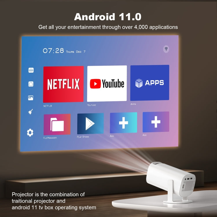 GXMO P30 Android 11 OS HD Portable WiFi Projector