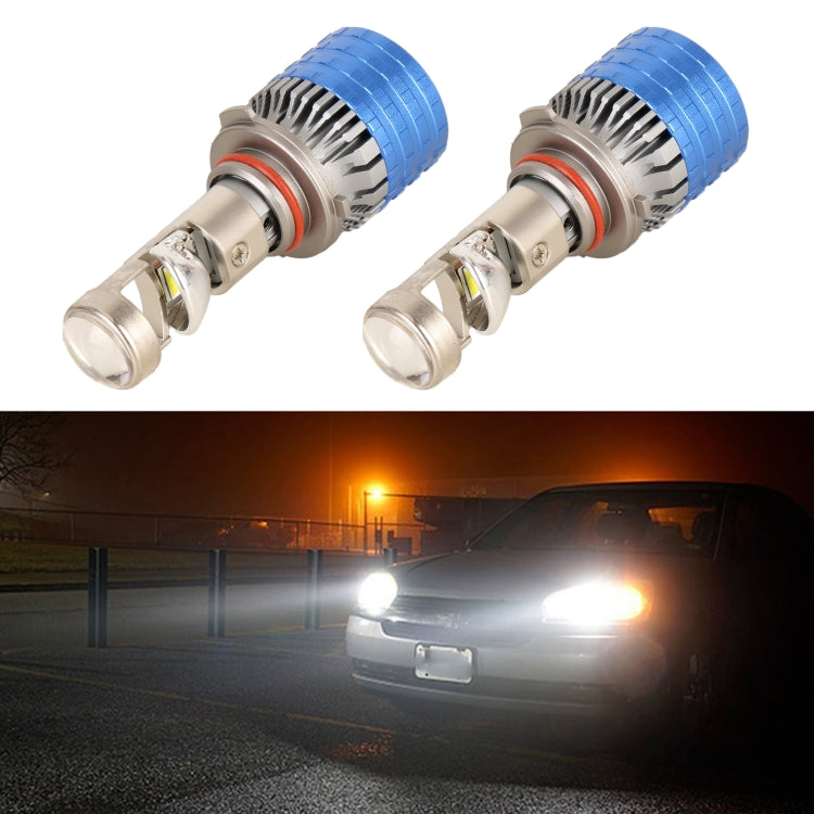 Pair 55W 6000lm 6000K Car LED Mini Lens Headlight Bulb