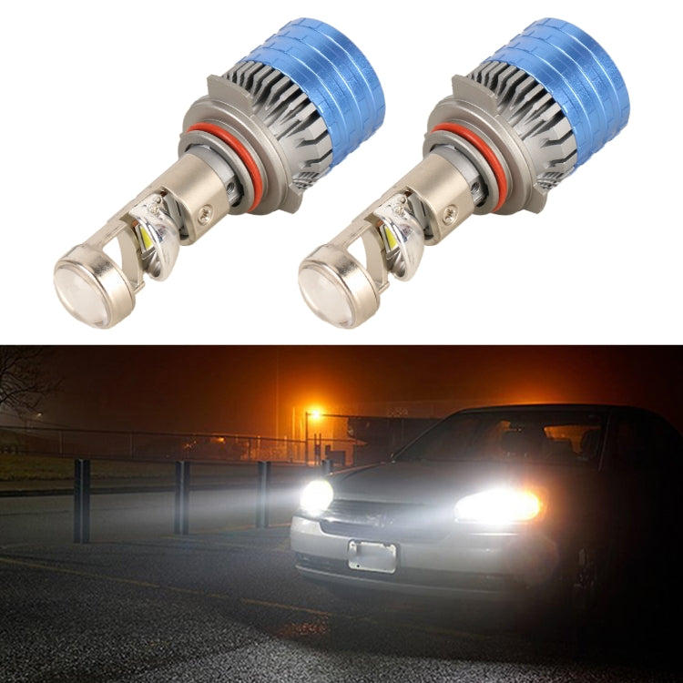 Pair 55W 6000lm 6000K Car LED Mini Lens Headlight Bulb