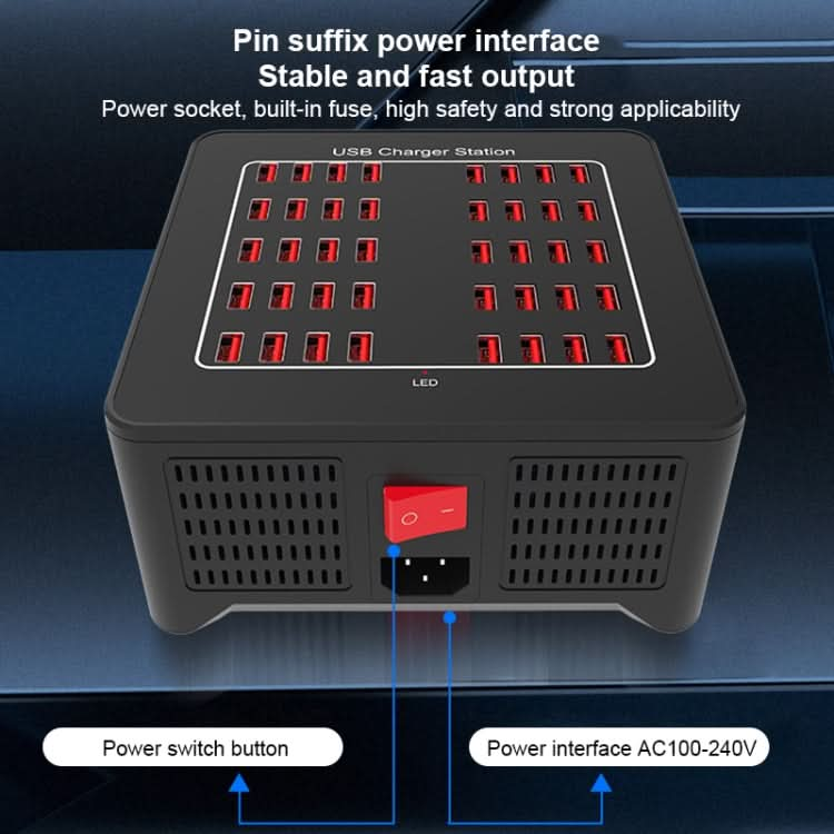 YFY-A76 200W 40 Ports USB Smart Charging Station