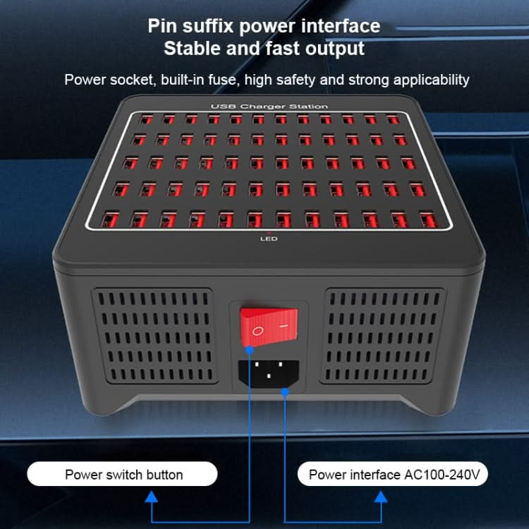 YFY-A78 300W 60 Ports USB Smart Charging Station