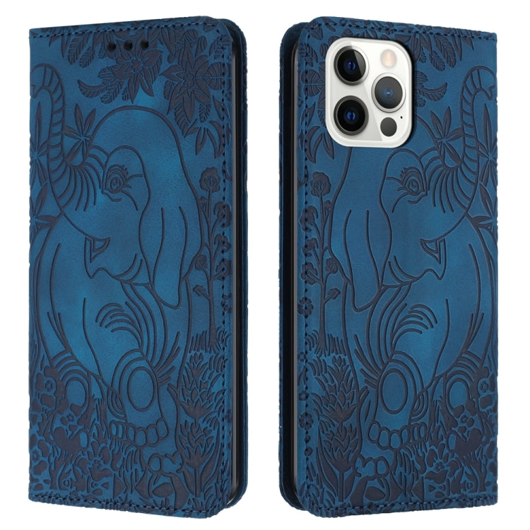 Retro Elephant Embossed Leather Phone Case, Series 1