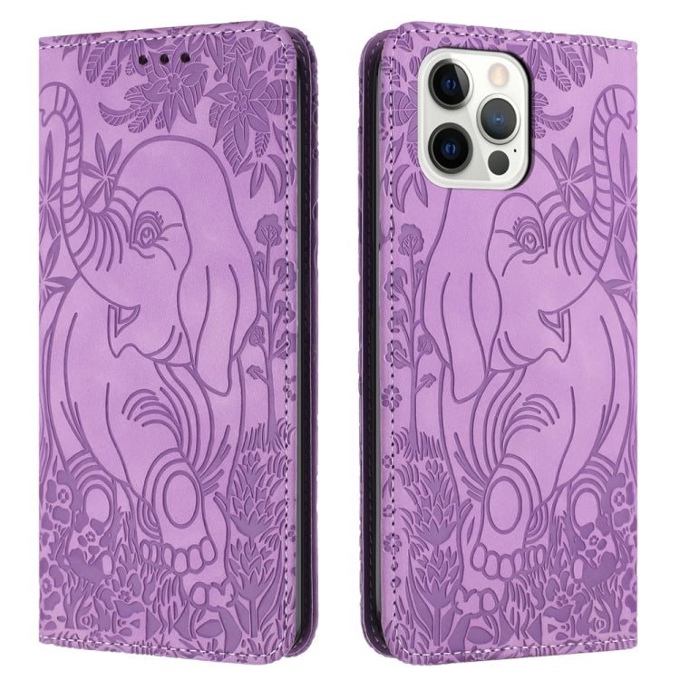 Retro Elephant Embossed Leather Phone Case, Series 1