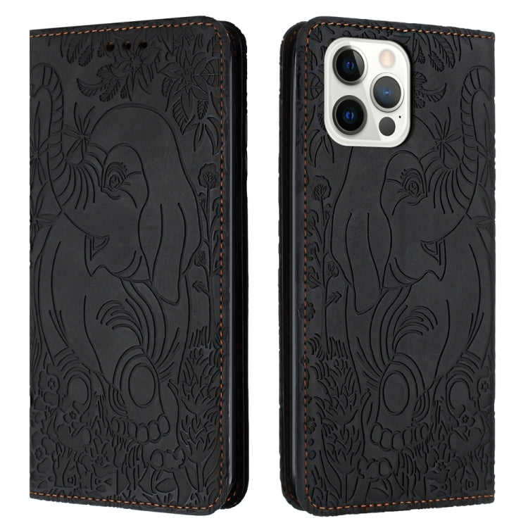 Retro Elephant Embossed Leather Phone Case, Series 1