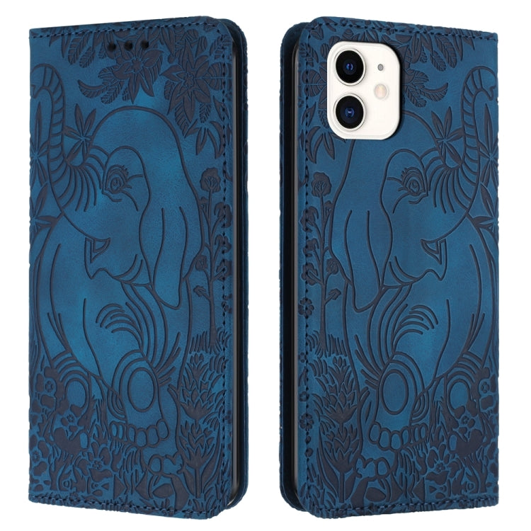 Retro Elephant Embossed Leather Phone Case, Series 2