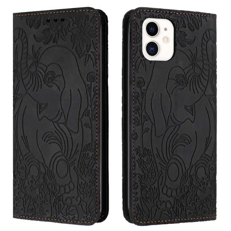 Retro Elephant Embossed Leather Phone Case, Series 2