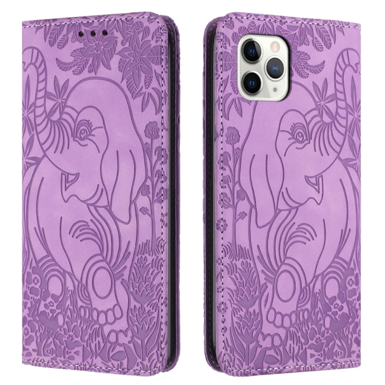 Retro Elephant Embossed Leather Phone Case, Series 2