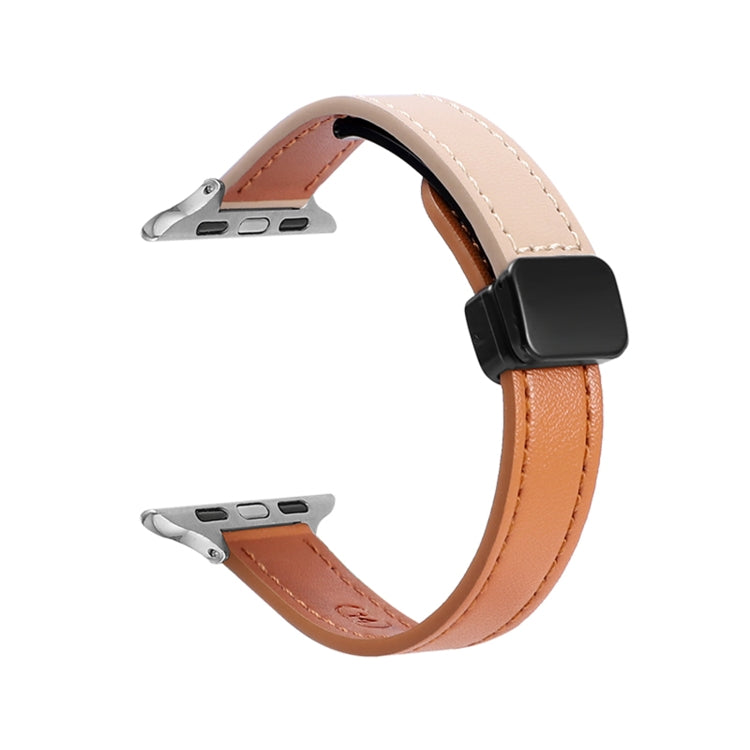 Slim Magnetic Buckle Genuine Leather Watch Band, Series 16