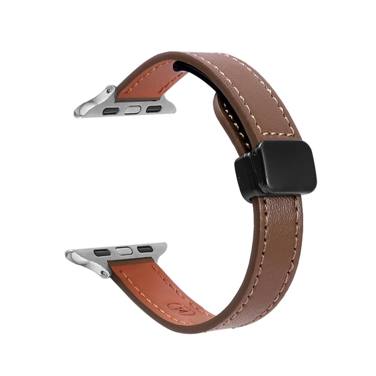 Slim Magnetic Buckle Genuine Leather Watch Band, Series 16