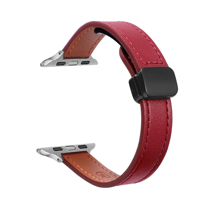 Slim Magnetic Buckle Genuine Leather Watch Band, Series 16