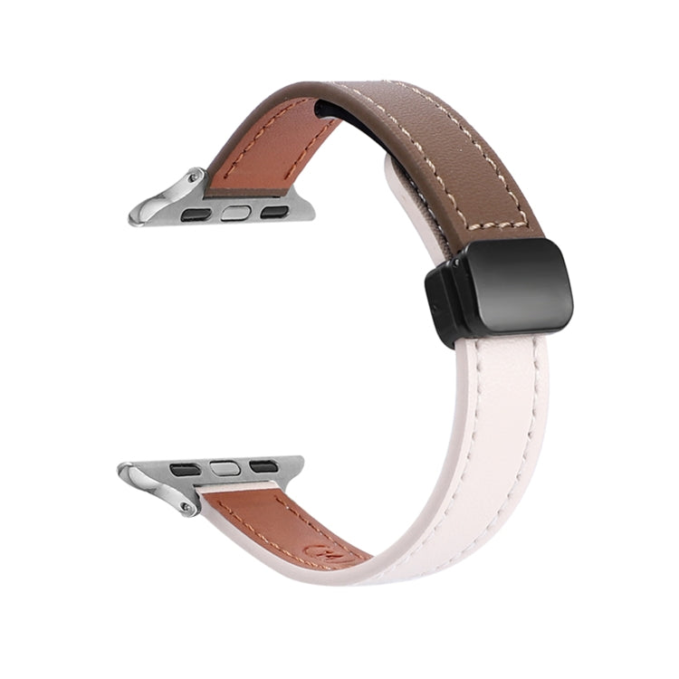 Slim Magnetic Buckle Genuine Leather Watch Band, Series 16