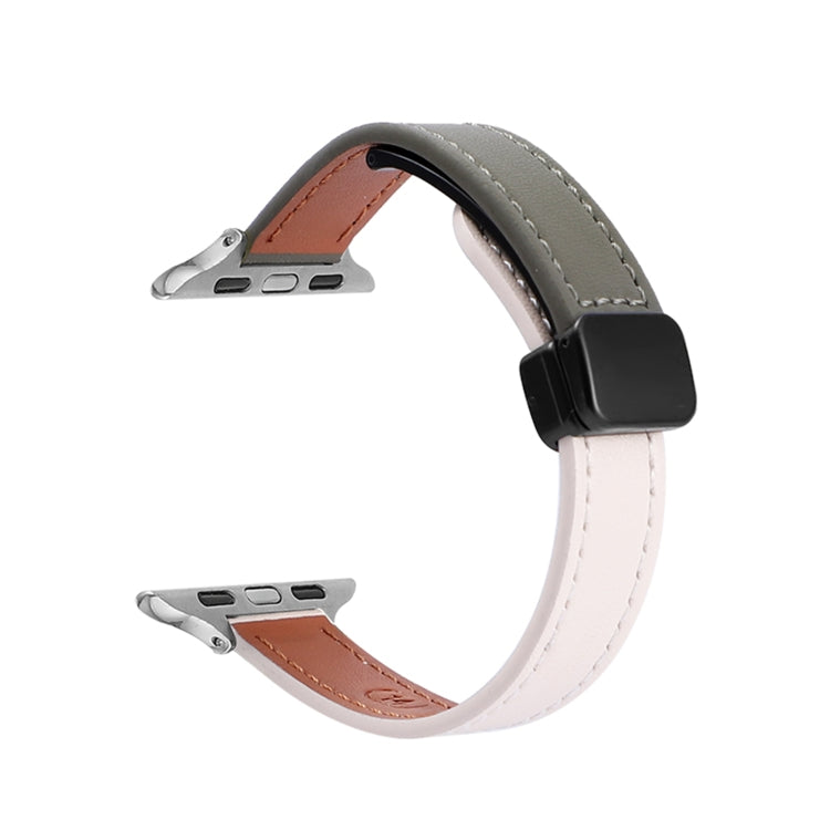 Slim Magnetic Buckle Genuine Leather Watch Band, Series 16