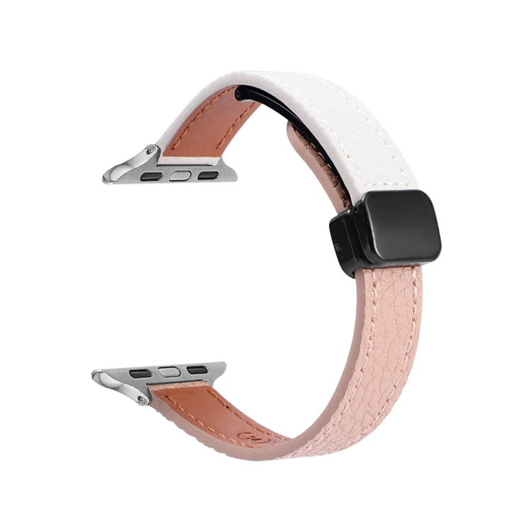 Slim Magnetic Buckle Genuine Leather Watch Band, Series 16