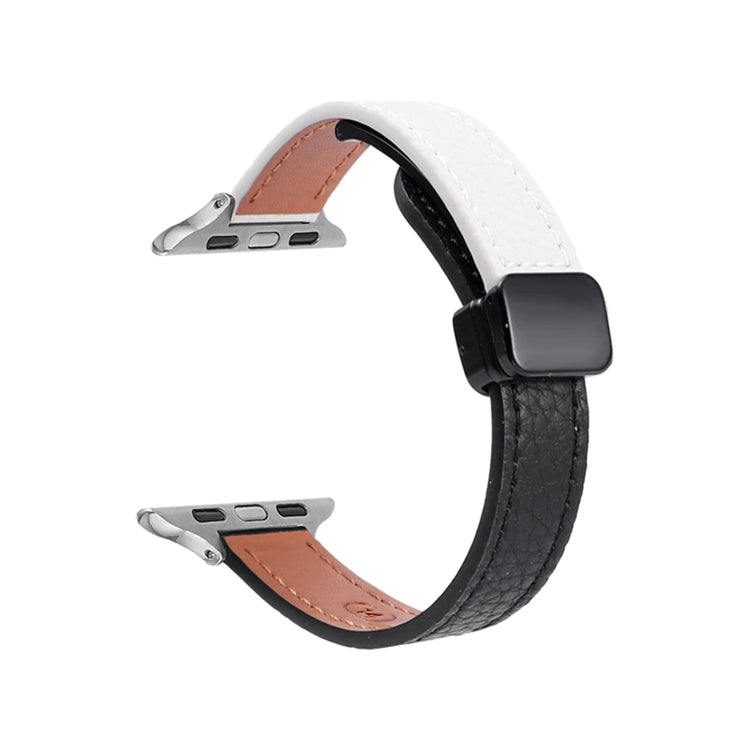 Slim Magnetic Buckle Genuine Leather Watch Band, Series 16