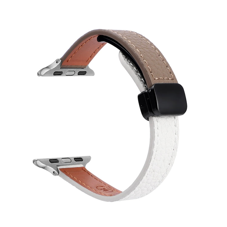 Slim Magnetic Buckle Genuine Leather Watch Band, Series 16