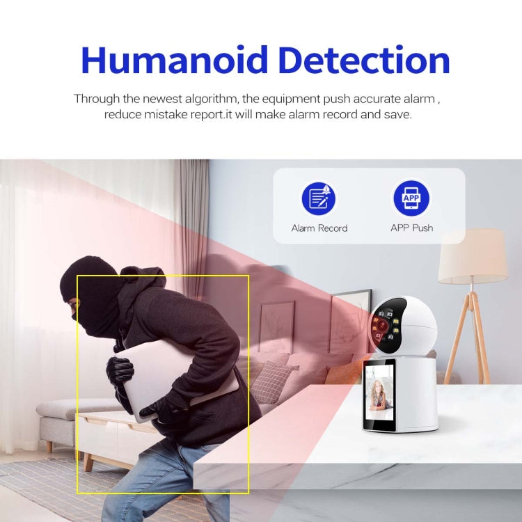 ESCAM QF104 One Click Video Call 3MP Indoor Humanoid Detection Audible Alarm Color Night Version Smart WiFi Camera