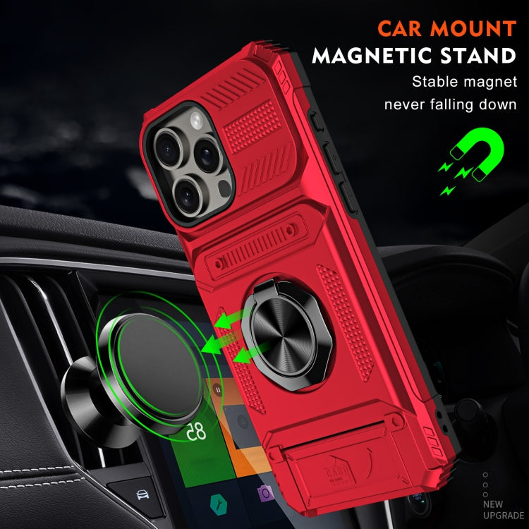 TPU+PC Shockproof Card Phone Case with Metal Ring Holder, Series 3