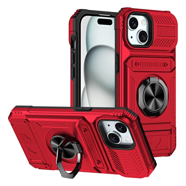 TPU+PC Shockproof Card Phone Case with Metal Ring Holder, Series 2