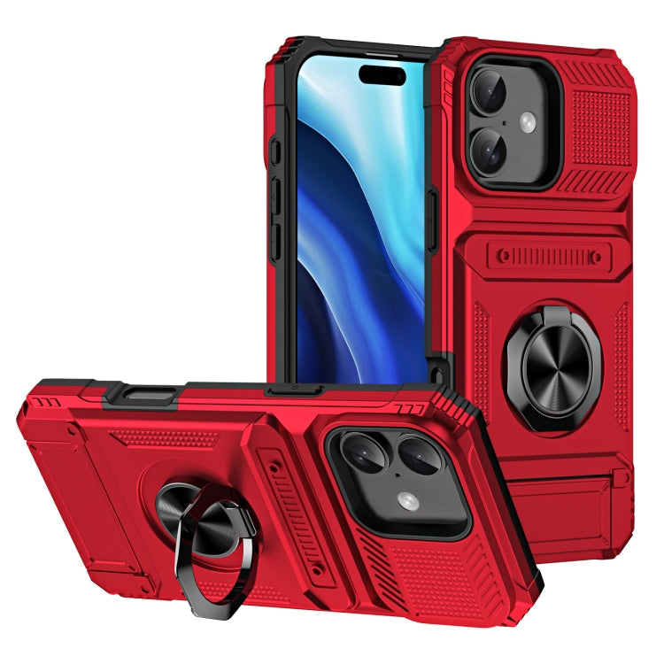 TPU+PC Shockproof Card Phone Case with Metal Ring Holder, Series 2