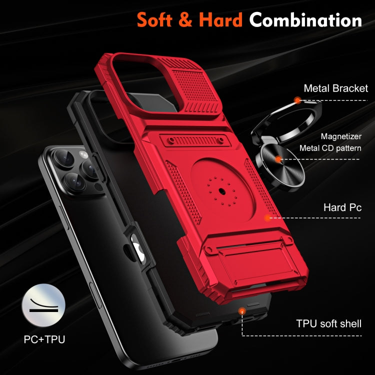 TPU+PC Shockproof Card Phone Case with Metal Ring Holder, Series 2