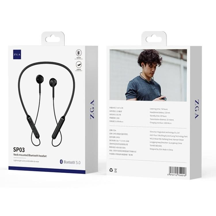 ZGA SP03 Neck-mounted Sports Bluetooth Earphone