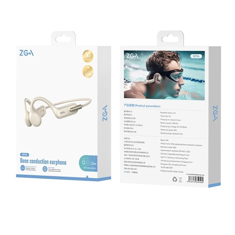 ZGA SP06 Waterproof Bone Conduction Bluetooth Sports Earphone