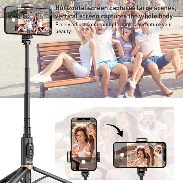 ZGA S02 Bluetooth Remote Control Hidden Tripod Selfie Stick