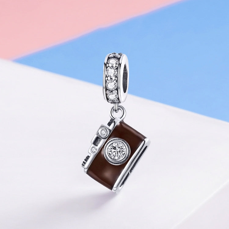 S925 Sterling Silver Retro Camera Pendant DIY Bracelet Necklace Accessories My Store