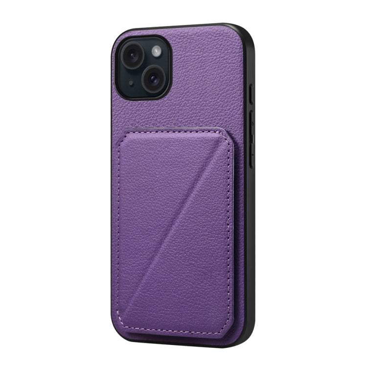 D04 Calf Texture Dual Card Slot Holder Phone Case, Series 4