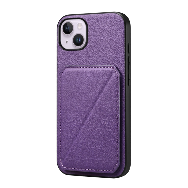 D04 Calf Texture Dual Card Slot Holder Phone Case, Series 4