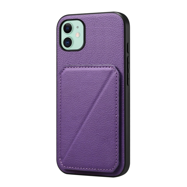 D04 Calf Texture Dual Card Slot Holder Phone Case, Series 1