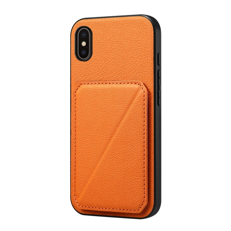 D04 Calf Texture Dual Card Slot Holder Phone Case, Series 2