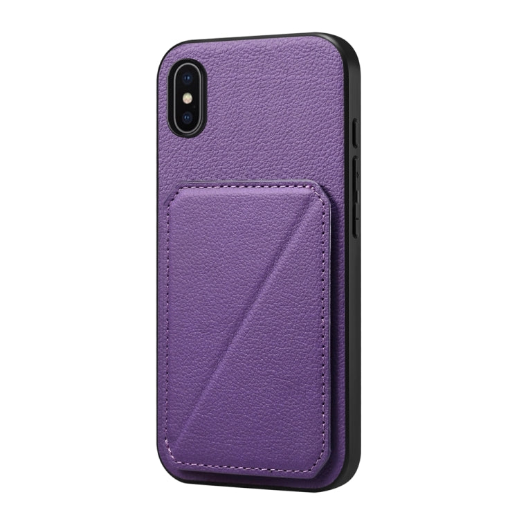 D04 Calf Texture Dual Card Slot Holder Phone Case, Series 2